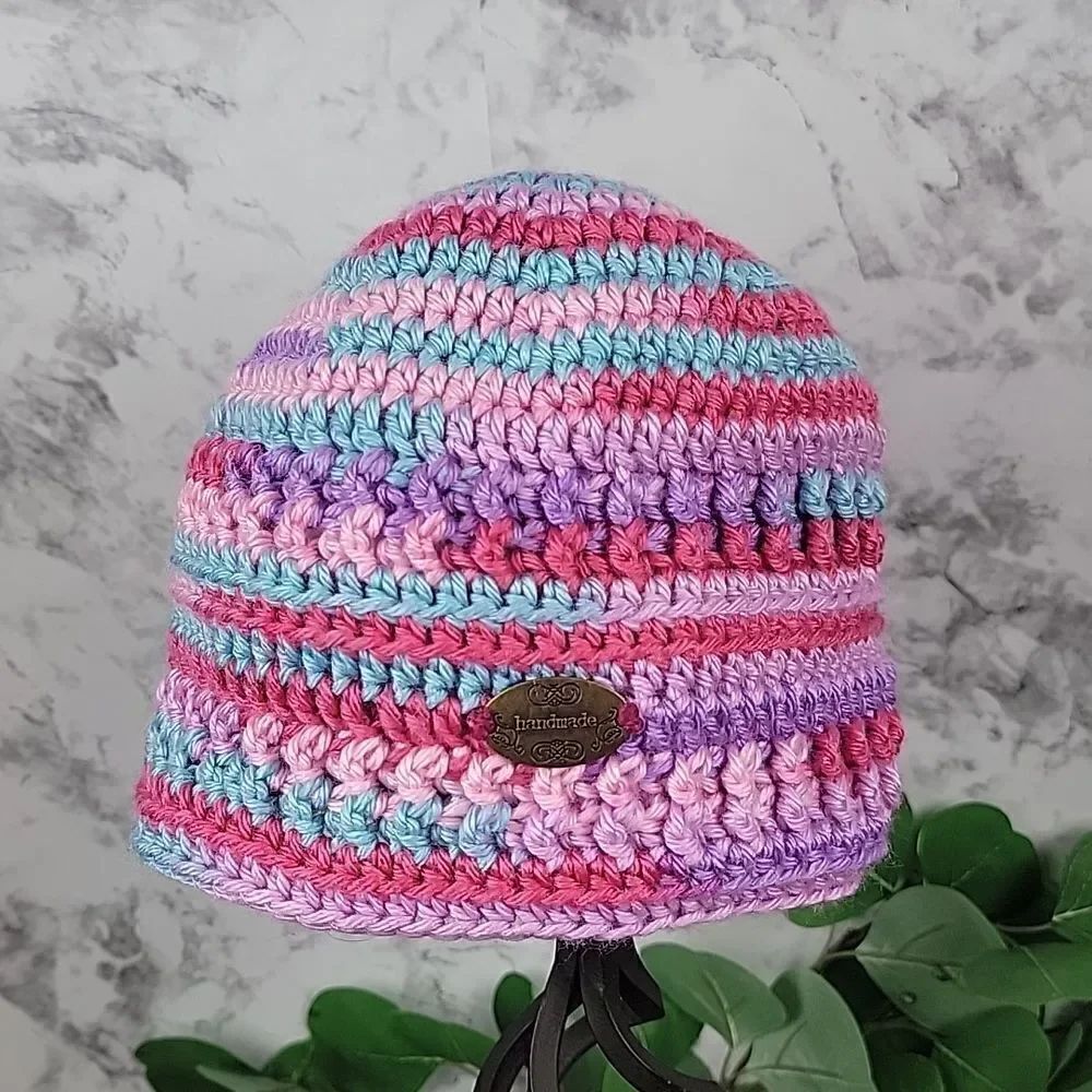 Handmade knitted beanie One Size